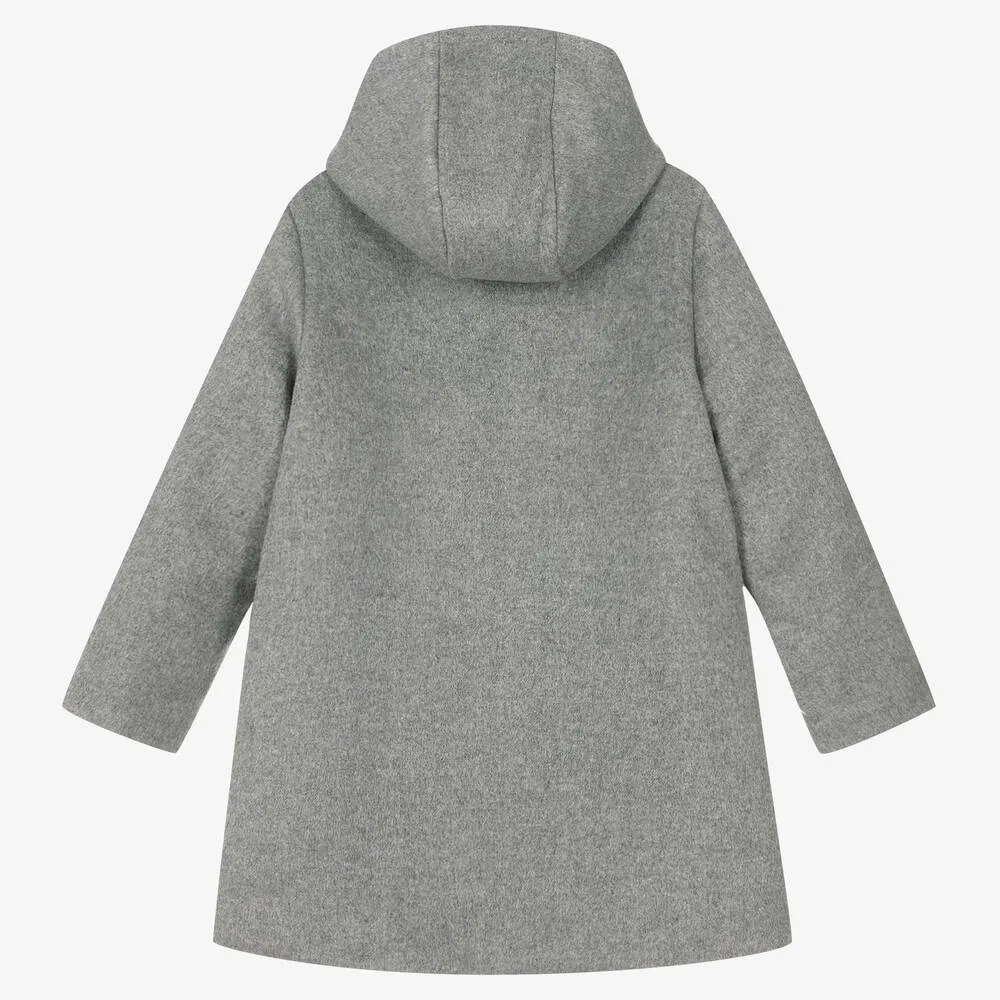 Teen Girls Grey Duffle Coat