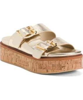 Tj Maxx Leather Belinda Buckle Slide On Sandals For Women