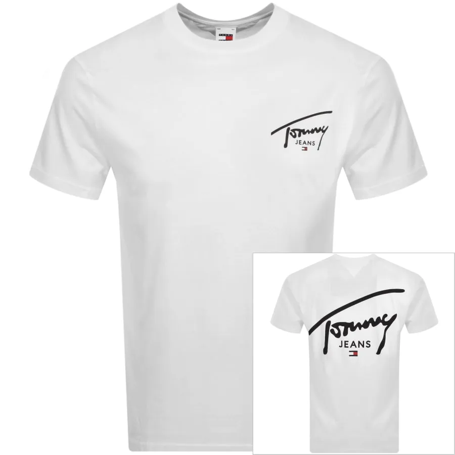 Tommy Jeans Signature Print T Shirt White