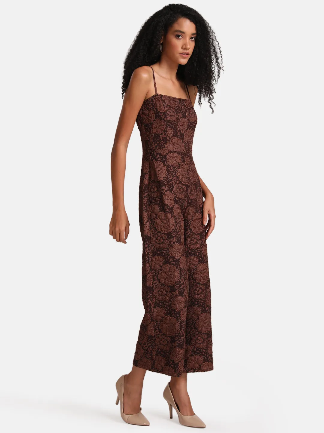 Tonal Jacquard Jumpsuit