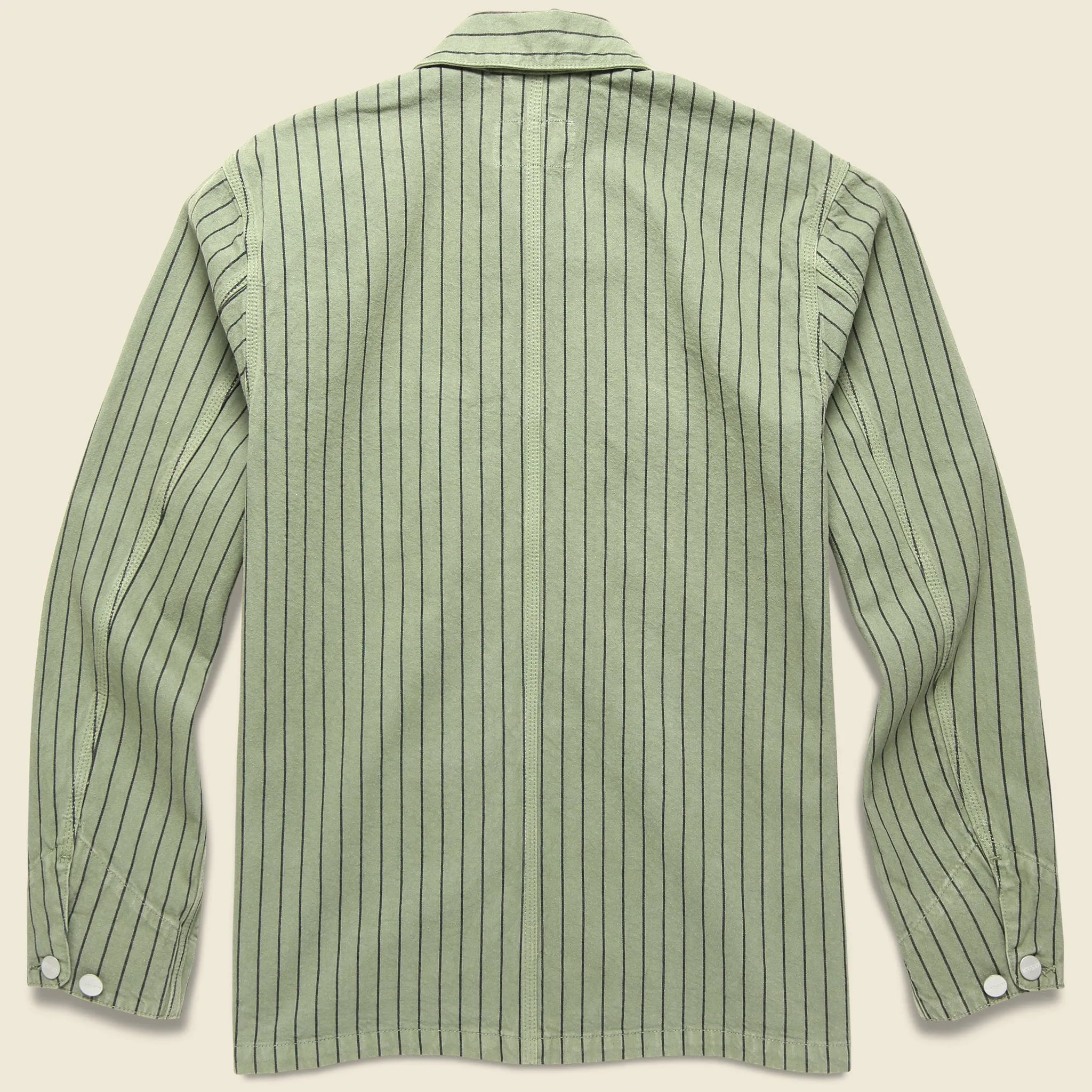 Trade Stripe Michigan Chore Coat - Dollar Green/Black