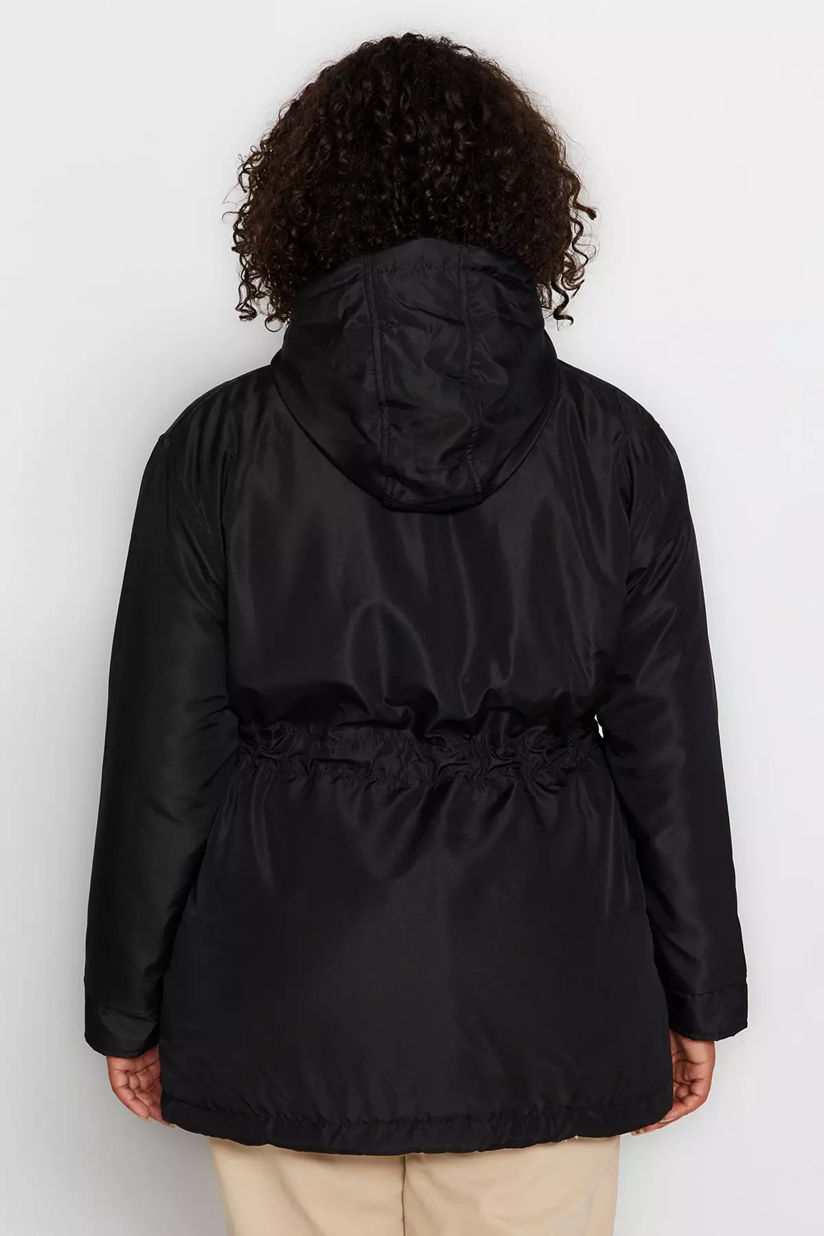 Trendyol Plus Size Hooded Coat