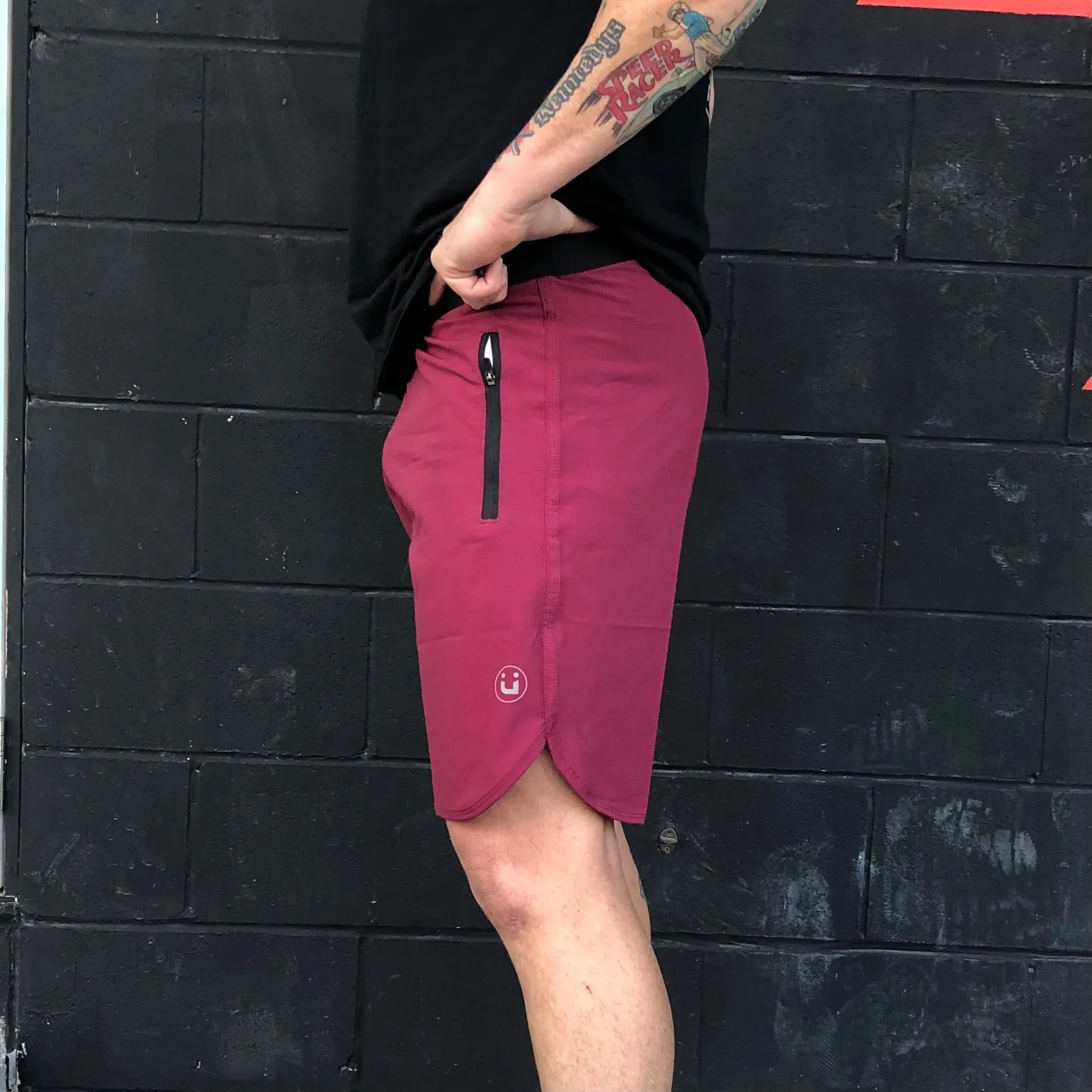 Tru Force Shorts - Waffle Maroon