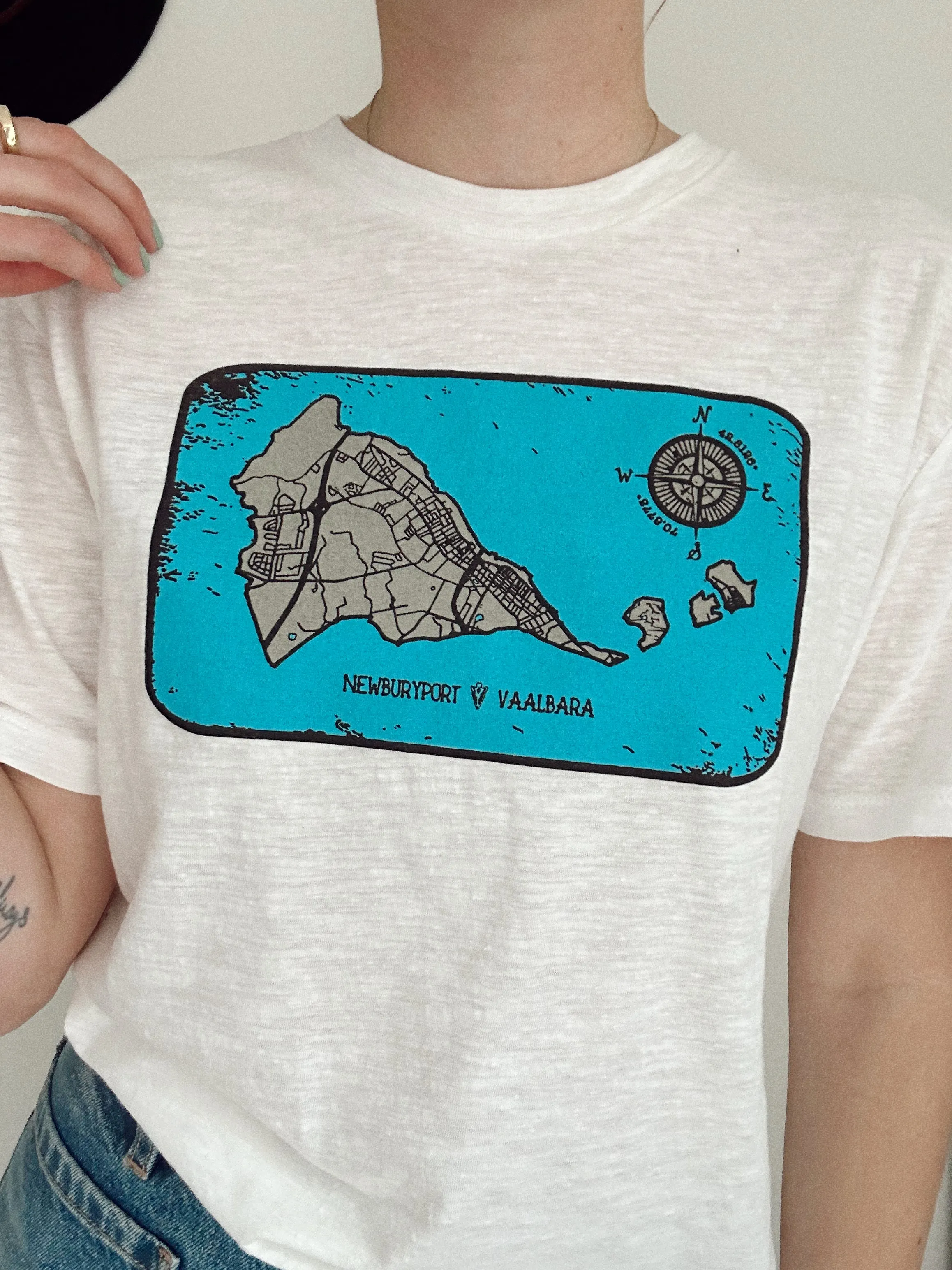 VAALBARA NEWBURYPORT MAP TSHIRT