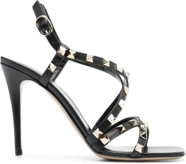 Valentino Garavani Rockstud 105mm leather sandals Black