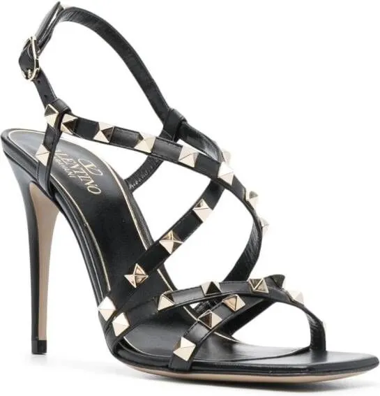 Valentino Garavani Rockstud 105mm leather sandals Black