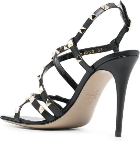 Valentino Garavani Rockstud 105mm leather sandals Black