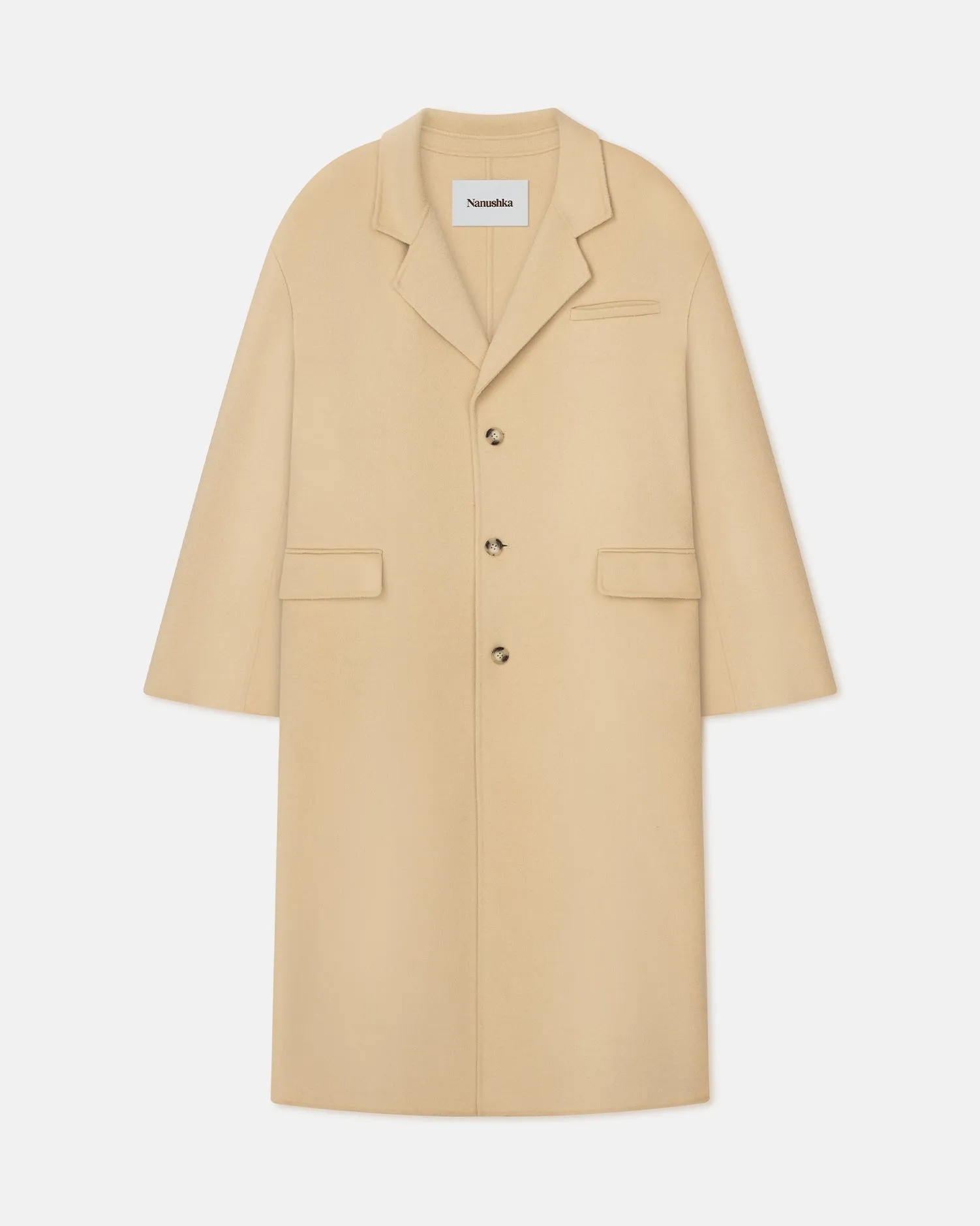 Veda - Double Wool And Silk Blend Coat - Creme