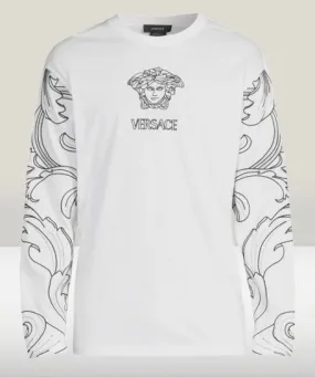 VERSACE  |Plain Cotton Logo Luxury T-Shirts