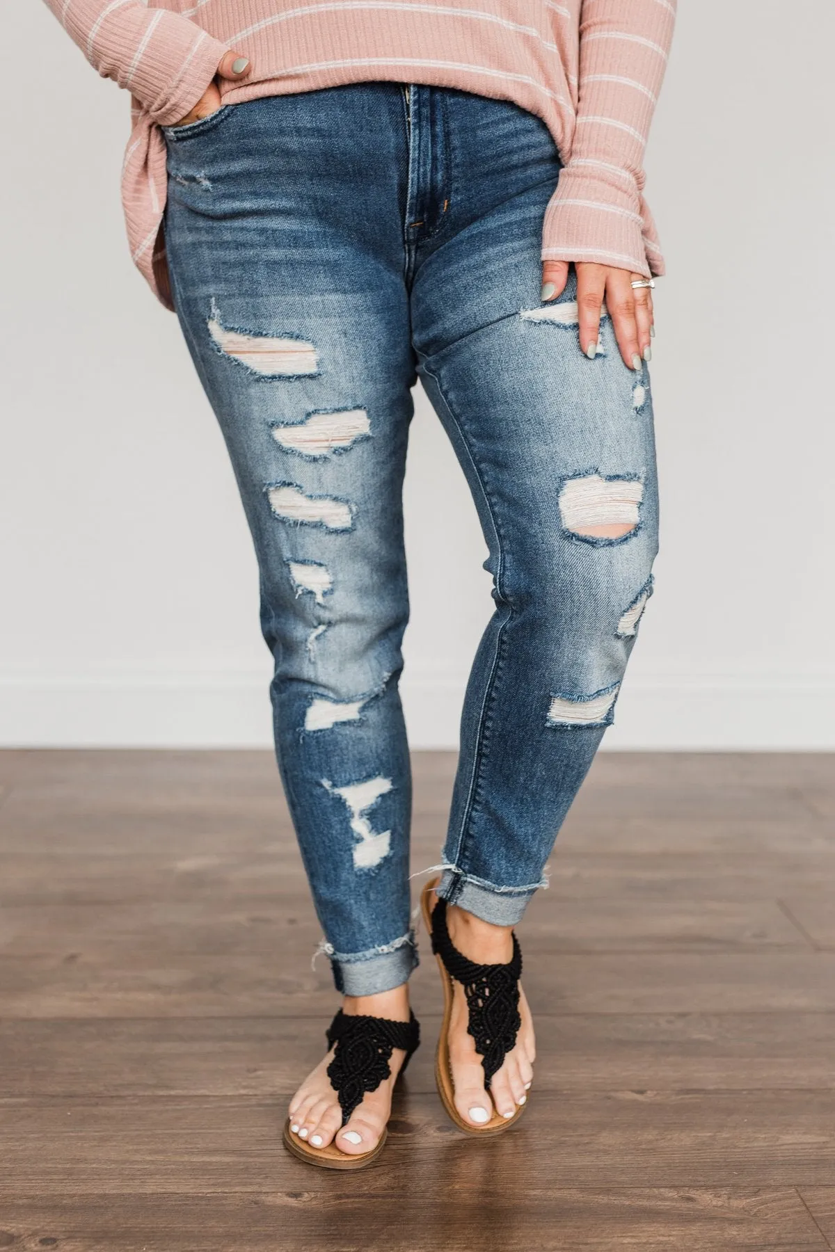 Vervet Distressed Cropped Skinny Jeans- Maeve Wash