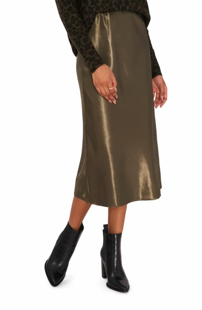 Vince Camuto Apparel A LINE MIDI SKIRT 381/LT OLIVE