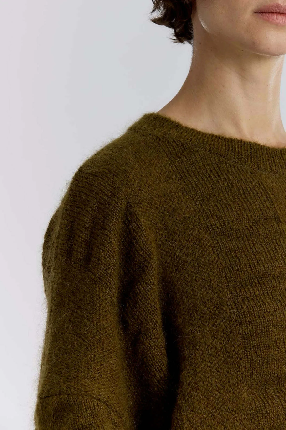 Waterfall Sweater - Dark Olive