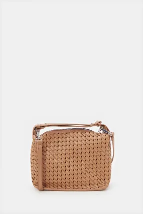 Women Brown Embellished Cross Body Bag