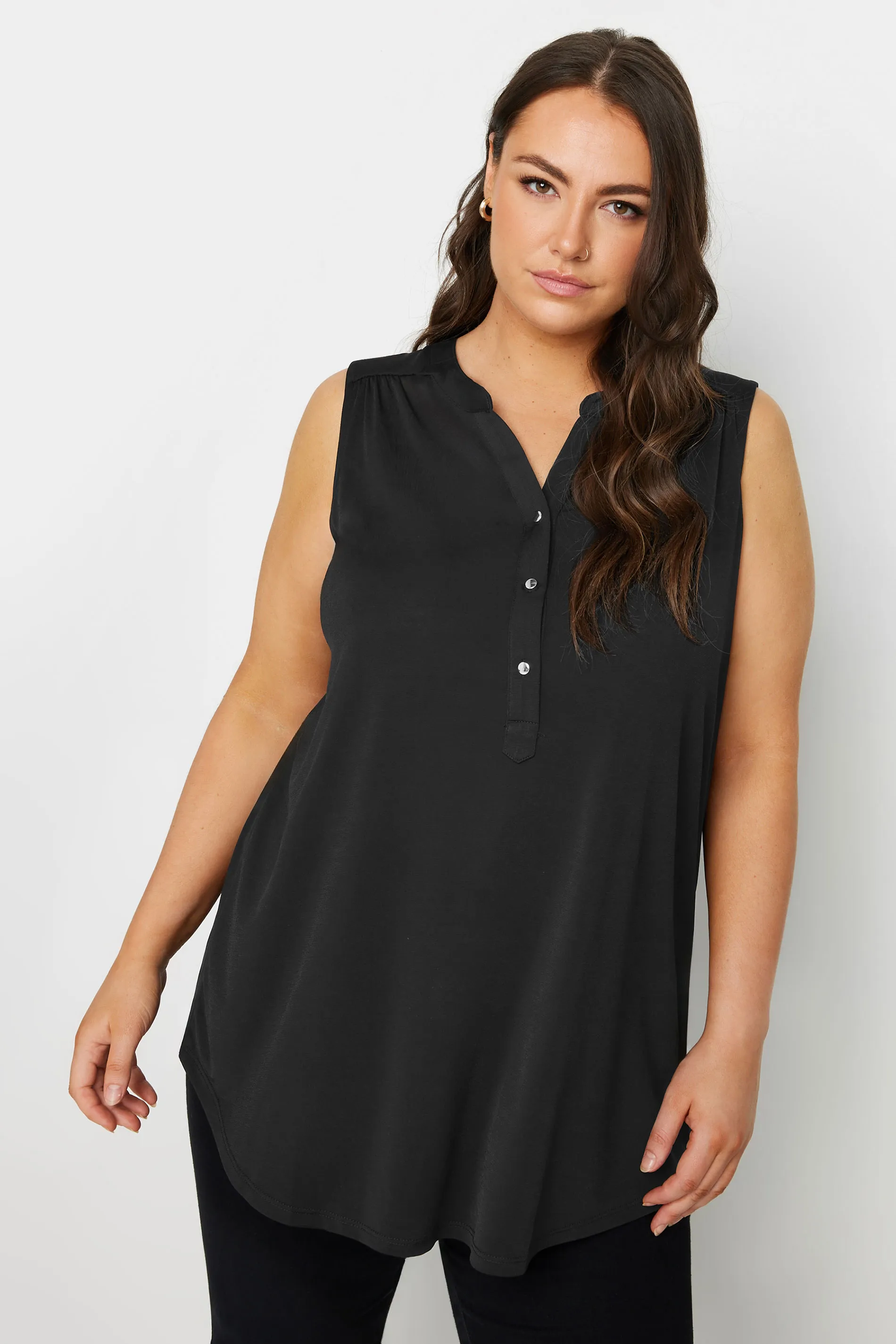 YOURS Curve Black Sleeveless Blouse