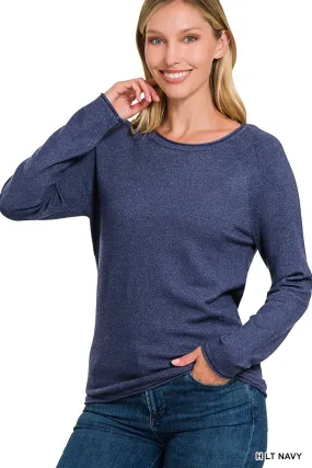 ZENANA SWEATER *MISSY* ROUND NECK BASIC