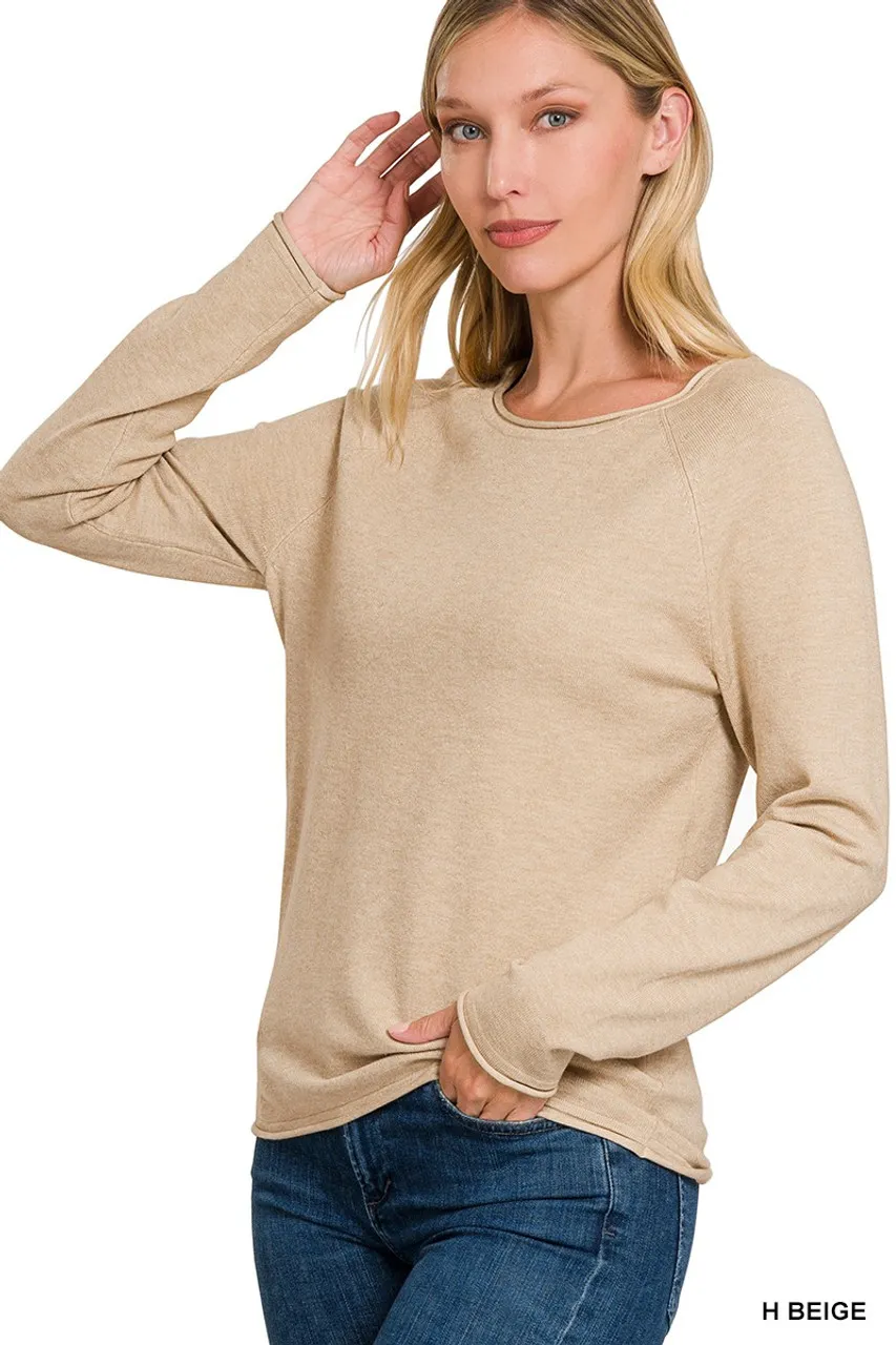 ZENANA SWEATER *MISSY* ROUND NECK BASIC