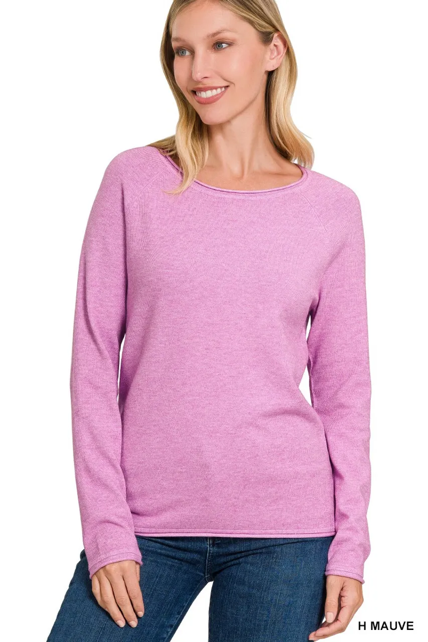 ZENANA SWEATER *MISSY* ROUND NECK BASIC