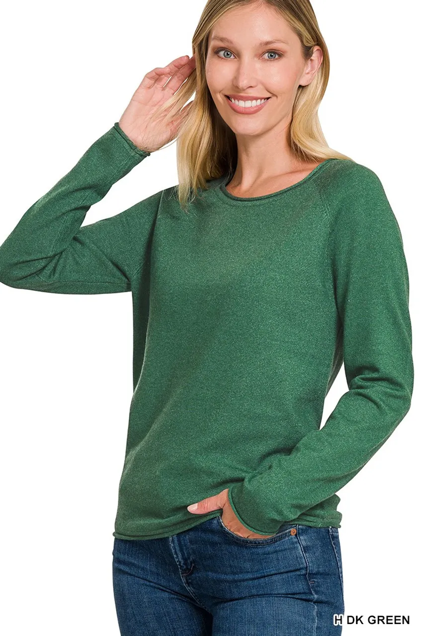 ZENANA SWEATER *MISSY* ROUND NECK BASIC