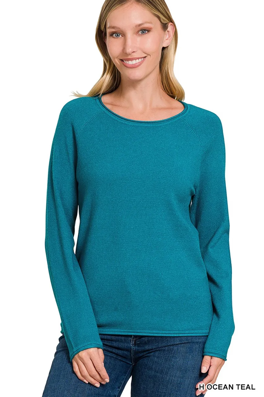 ZENANA SWEATER *MISSY* ROUND NECK BASIC